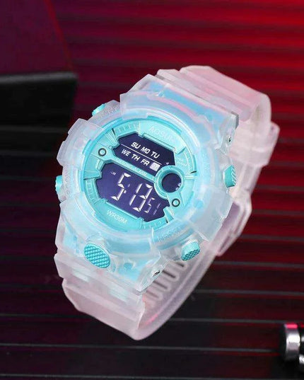 Vibrant Waterproof Jelly Strap Digital Watch for Kids - UTHAI CE35