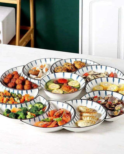 Lunar Elegance: Japanese Ceramic Tableware Set for Stylish Dining Events