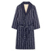 Plush Men's Tartan Kimono Robe - Soft Cotton Loungewear for Autumn & Winter Style, Breathable & Cozy