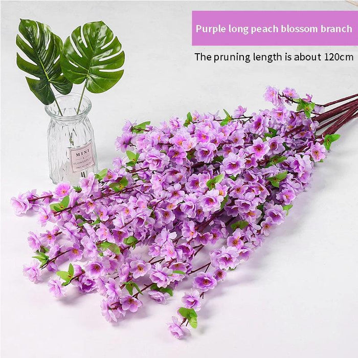 Silk Cherry Blossom Stems - 65CM & 125CM Faux Floral Arrangements for All-Season Home and Event Decor