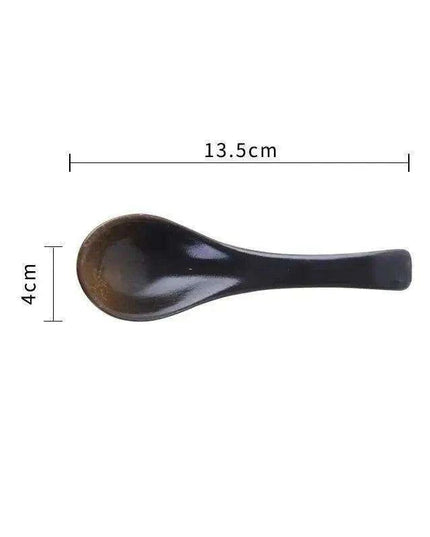 Sophisticated Japanese Ceramic Soup Spoon - Chic Tableware for Dining & Special Occasions - Safe and Non-toxic Design