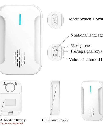 Smart Motion-Sensing Doorbell with 280m Detection Range for Ultimate Security Solutions