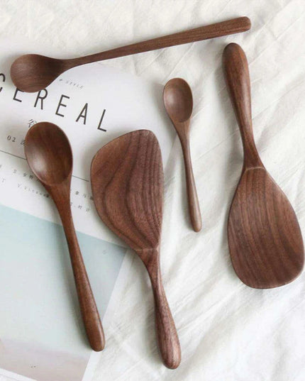 Elegant Black Walnut Spoon - Perfect for Desserts, Coffee, and Honey