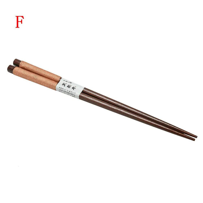 Retro-Style Japanese Wood Chopsticks Set - 6 Elegant Designs