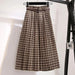 Timeless High-Waisted Plaid Maxi Skirt - Essential for Autumn-Winter