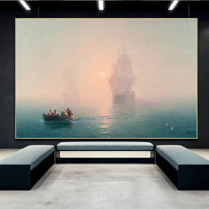 Nautical Warship Art Print by Ivan Aivazovsky - Premium Home Decor Piece