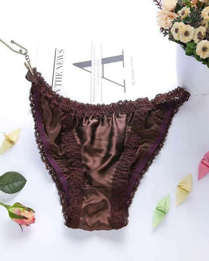 Opulent Plus Size Silk Satin Seamless Knickers for Women