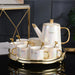 Nordic Gold Elegance: Premium Ceramic Tea and Coffee Set