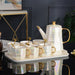 Nordic Gold Ceramic Tea Coffee Set with Bone China Touch