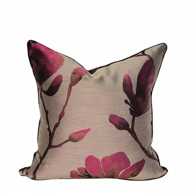 Diphylleia Handmade Magnolia Jacquard Cushion Cover - Artful Design