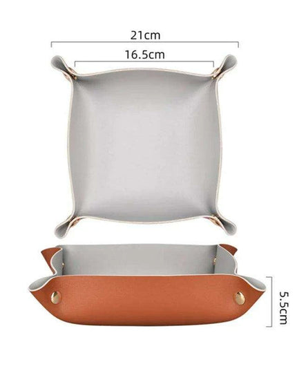Elegant Leather Catchall Tray for Jewelry and Daily Essentials - Chic Storage Solution