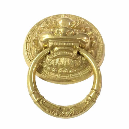 Lenth 190mm Brass Large Antique Lion Door Knocker Lionhead Doorknocker