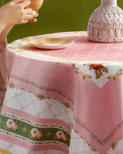 Luxurious Velvet Dining Table Cover - Timeless French Charm for Elegant Entertaining