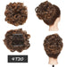 Elegant Ombre Curly Chignon Hairpiece with Comb - High Heat Resistant Women's Extension