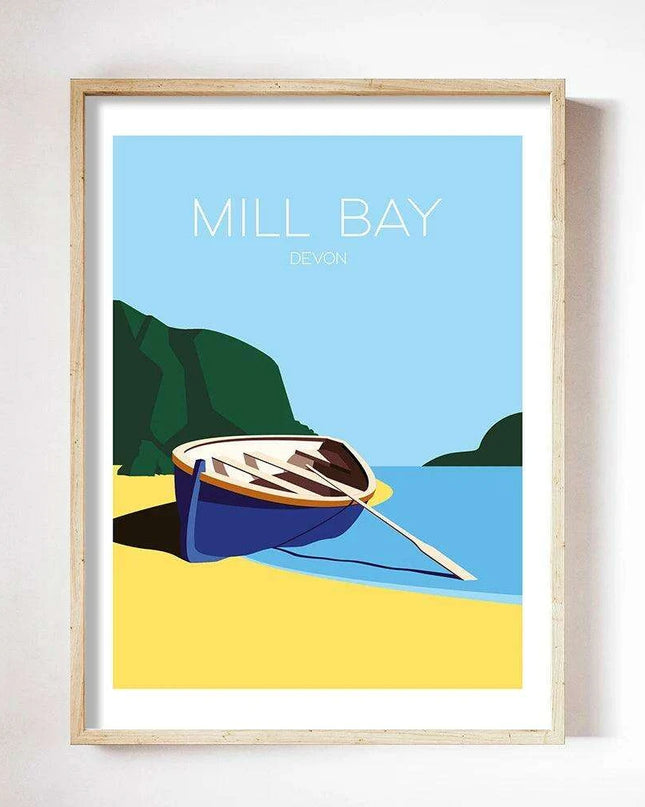 Nautical Bliss: Retro Fishing Boat Canvas Print for Coastal Home Aesthetics