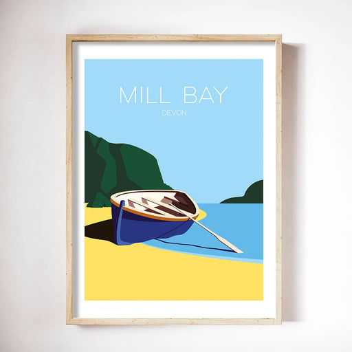 Vintage Fishing Boat Canvas Print - Coastal Salcombe Wall Art