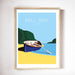Vintage Coastal Fishing Boat Canvas Print - Salcombe Harbor Scene Art Piece