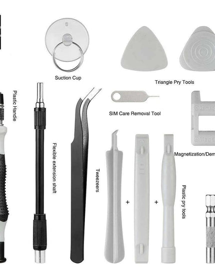 110-Piece Magnetic Precision Tool Set for Home and Professional Repairs in Sturdy Stainless Steel