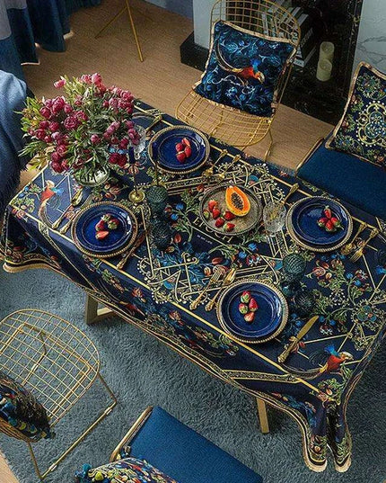 Luxurious Floral Velvet Tablecloth: Elevate Your Dining Experience