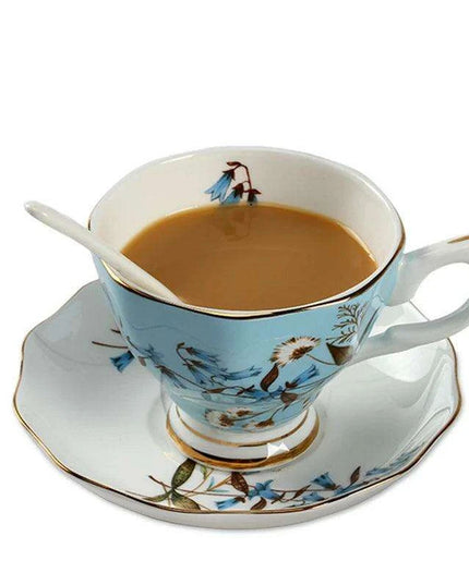 Luxurious Black Floral Porcelain Tea Set for Elegant Gatherings