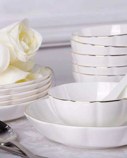 Phnom Penh Luxe Bone China Dining Collection - Sophisticated Tableware for Home and Hospitality
