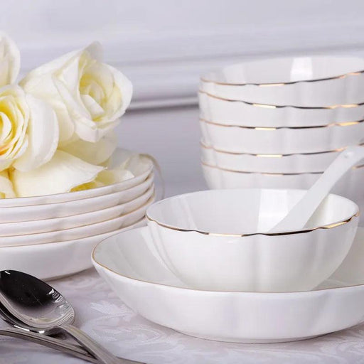 Phnom Penh Luxe Bone China Dining Collection - Sophisticated Tableware for Home and Hospitality