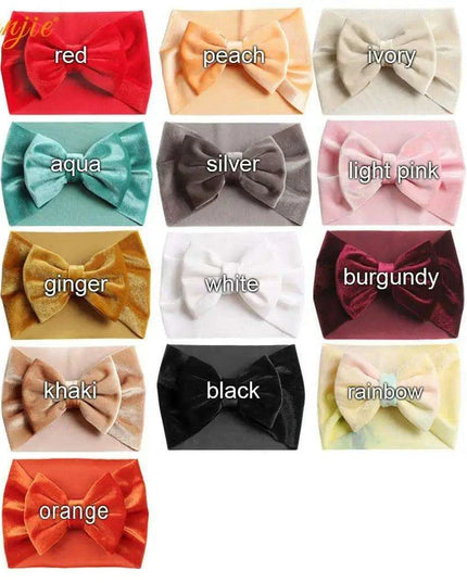 Vibrant Sunshine Sparkle Hair Bow & Headband Set: Customizable DIY Accessories for Stylish Kids - Choose from 13 Colors