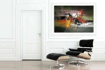 Oversized Acrylic and Oil Masterpiece for a Bold Gallery Wall Display