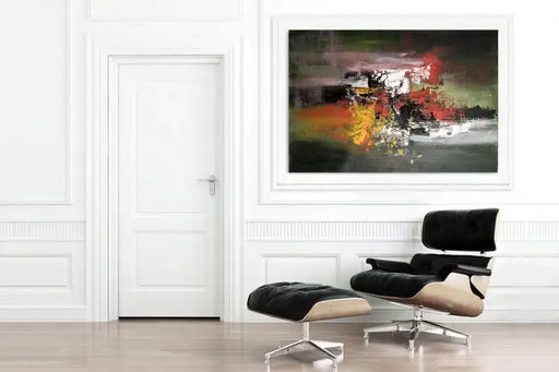 Oversized Acrylic and Oil Painting Crafted for Striking Gallery Wall Decor
