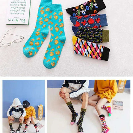 Colorful Tongue Graphic Skateboard Socks for Women - Stylish Fun Addition
