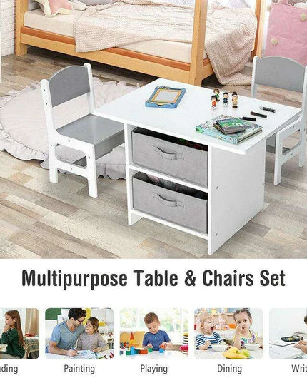 Creative Playtime Table and Chair Set for Kids - Interactive Furniture with Storage Solutions