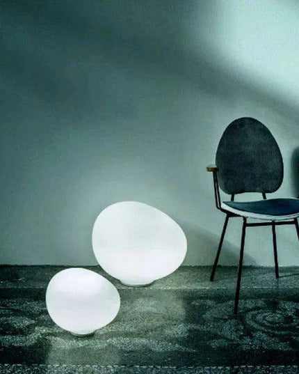 Sleek Nordic-Inspired Geometric Glass Table Lamp