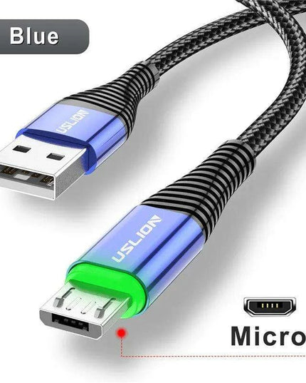 Lightning Speed 5A LED Micro USB Charging Cable - Stylish Data Sync with Illuminated Features