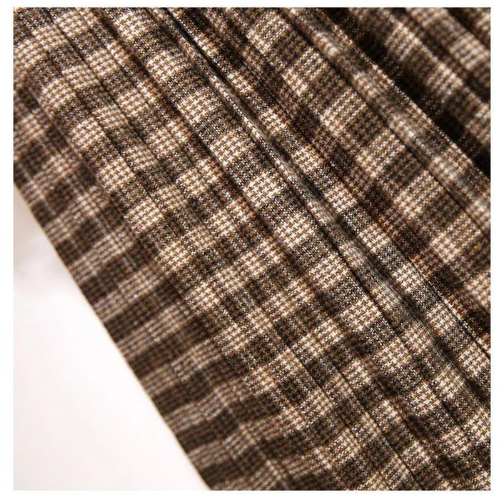 Timeless High-Waisted Plaid Maxi Skirt - Essential for Autumn-Winter