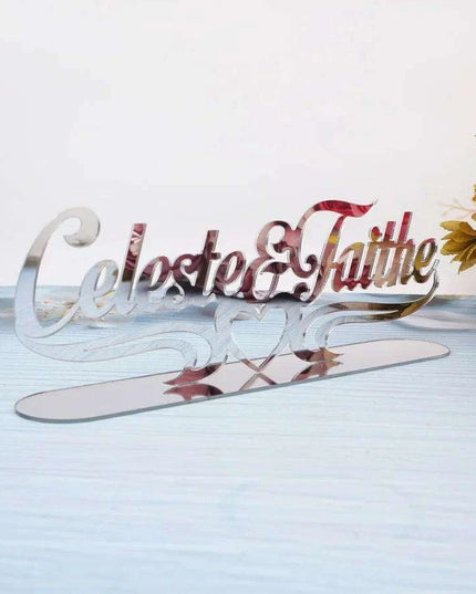 Customized Reflective Acrylic Name Display for Special Occasions