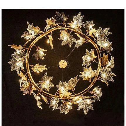 Luxurious Handcrafted Glass Chandelier with Copper Finish