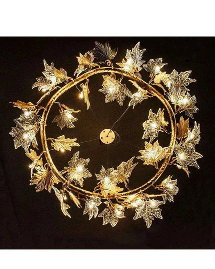 Luxurious Handcrafted Glass Chandelier with Copper Finish