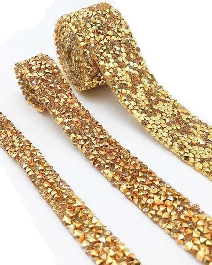 Sparkling Rhinestone Trim Kit for Creative Crafting - 1 Yard of Glamorous Elegance