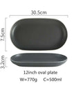12inch oval plate