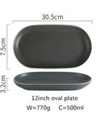 12inch oval plate