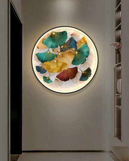 Ginkgo Leaf Serenity: Modern LED Wall Lamp for Stylish Home Illumination