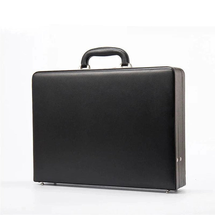 Elegant Executive Leather Laptop Bag with Password Protection