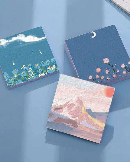 Serene Landscapes Sticky Note Pads for Effortless Organization