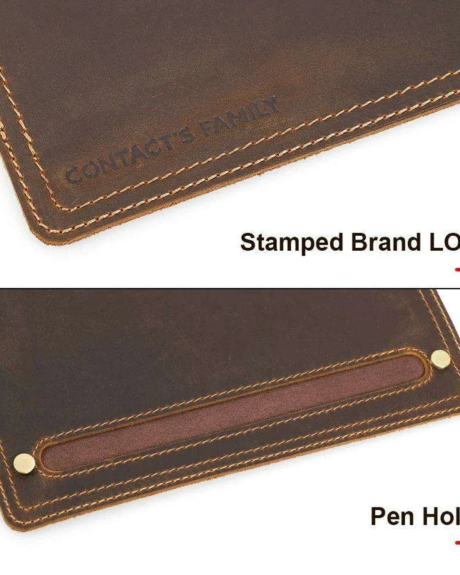 Luxurious Nubuck Leather Mouse Pad with Convenient Pen Holder for an Upscale Office