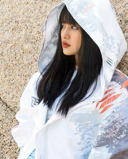 Ocean-Urban Premium Quick Dry Surf Poncho Towel - Stylish Blue Raccoon Design