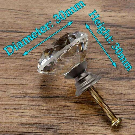 Glamorous Rainbow Crystal Glass Cabinet Knobs for Elegant Home Styling