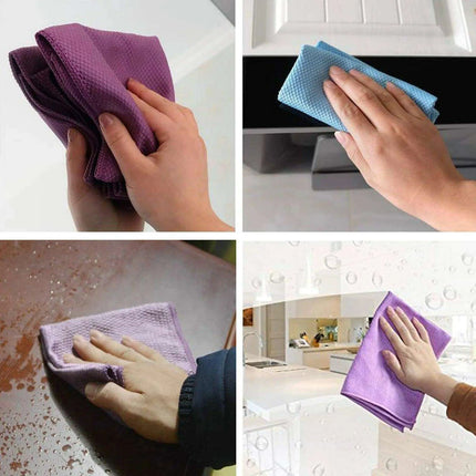 Premium Fish Scale Microfiber Cleaning Cloth Kit - Essential Kitchen Care Set