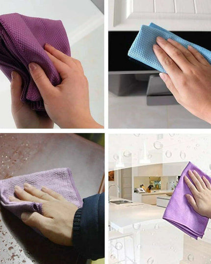 Premium Fish Scale Microfiber Cleaning Cloth Kit - Essential Kitchen Care Set