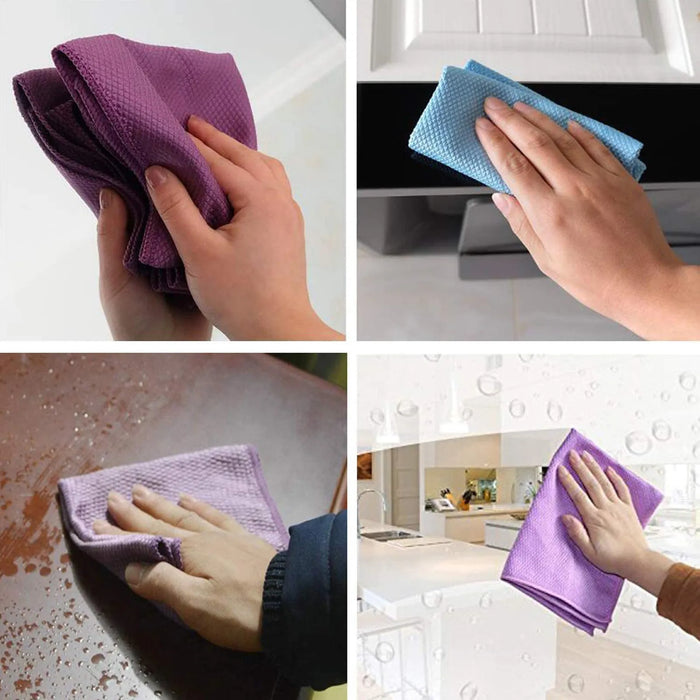 Ultimate Fish Scale Microfiber Cleaning Cloth - Premium Kitchen Cleaning Tool