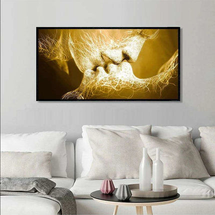 Elegant Monochrome Romance Canvas Artwork - Stylish Modern Wall Accent